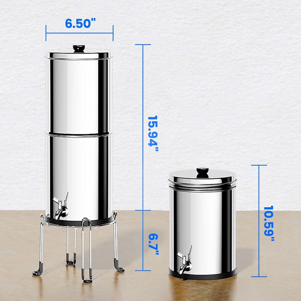 K Series Countertop Gravity Water Filter System 1.0 Gallon(UK) Purewell