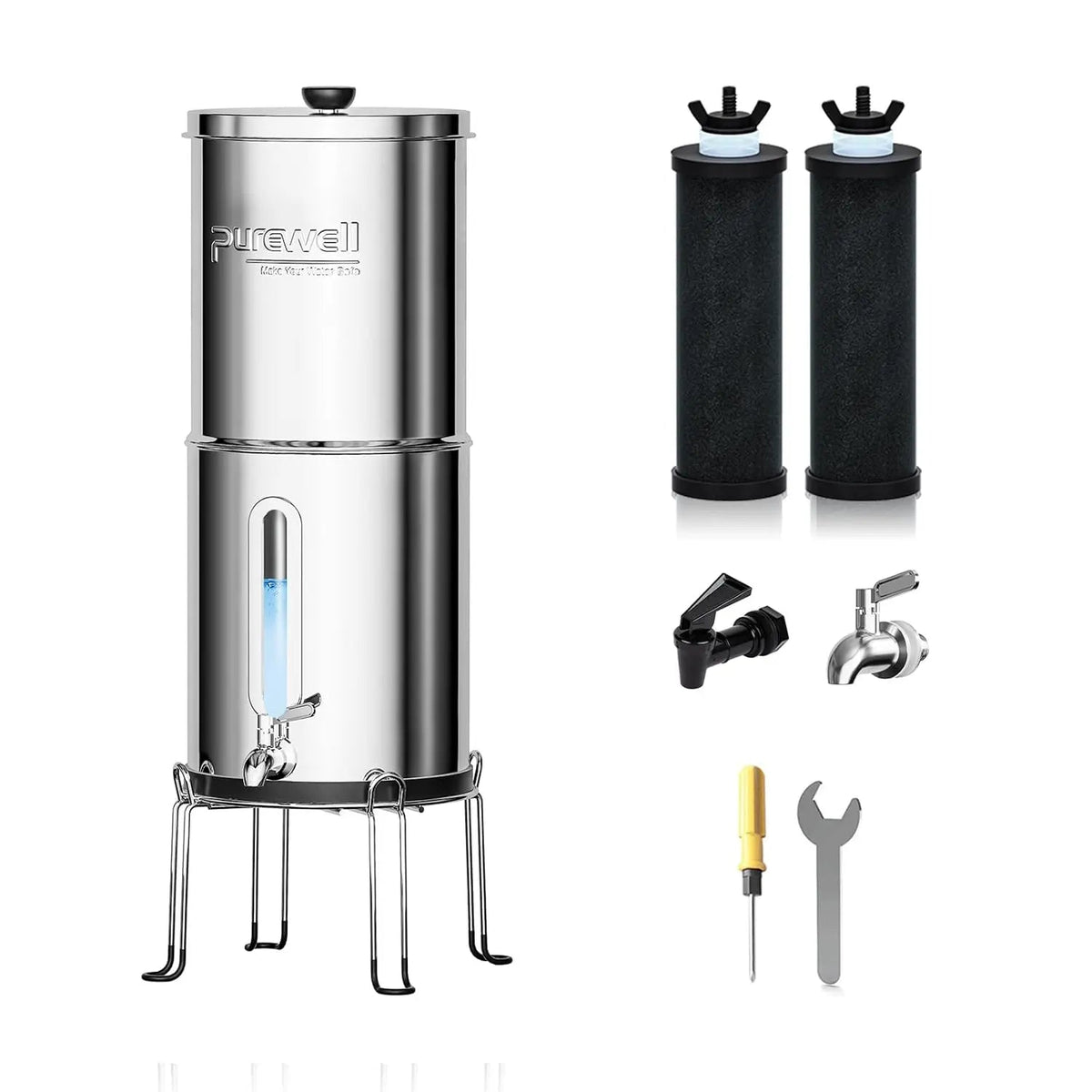 K Series Countertop Gravity Water Filter System 1.5 Gallon(副本) Purewell
