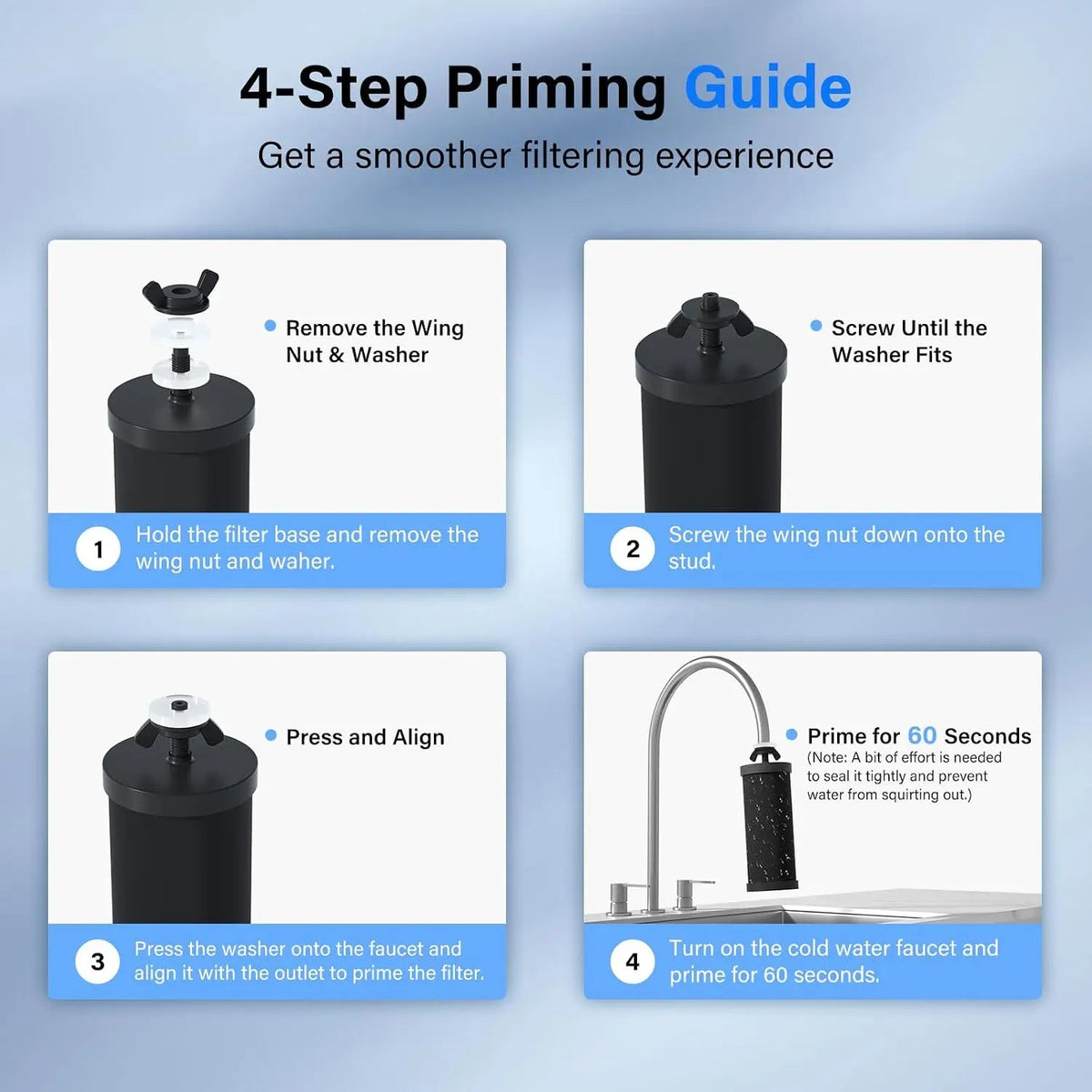 K Series Countertop Gravity Water Filter System 2.25 Gallon Purewell
