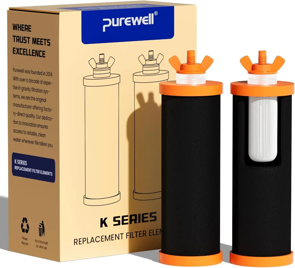 K Series Countertop Gravity Water Filter System 2.25 Gallon Purewell