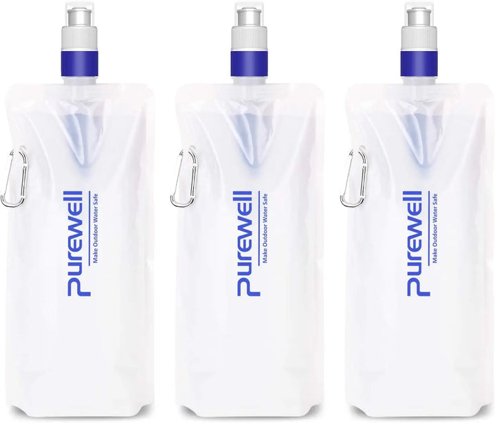 Purewell Collapsible Water Filter Bag 1L Lightweight, BPA Free, for Emergency, Preparedness Purewell