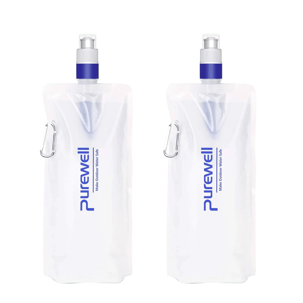 Purewell® - Outdoor Collapsible Water Filter Bag 480ml, Lightweight, BPA Free, for Emergency, Preparedness, Emergency Purewell