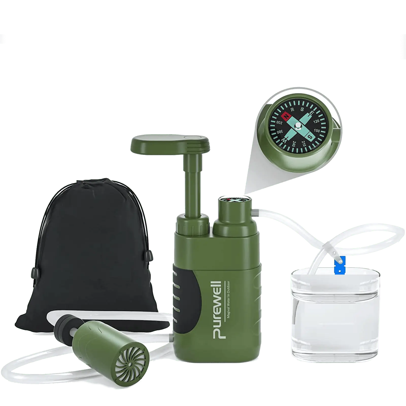 Purewell® - Outdoor Pump Water Filter 0.01μm Water Filtration for Camp –  Purewell