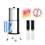 Purewell® – K Series - 2.25 Gallons 304 Stainless Steel Gravity-fed Water Filter System, NSF Certified Purewell