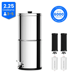 Purewell® – K Series - 2.9 Gallons 304 Stainless Steel Gravity-fed Water Filter System, NSF Certified Purewell