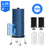 Purewell® – K Series - Multicolor 2.25 Gallons 304 Stainless Steel Gravity-fed Water Filter System with Water Level Window, NSF Certified Purewell