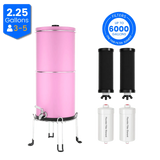 Purewell® – K Series - Multicolor 2.25 Gallons 304 Stainless Steel Gravity-fed Water Filter System with Water Level Window, NSF Certified Purewell