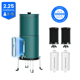 Purewell® – K Series - Multicolor 2.25 Gallons 304 Stainless Steel Gravity-fed Water Filter System with Water Level Window, NSF Certified Purewell