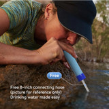 Purewell Personal Portable Water Filtration Straw, Ideal for Survival, Camping, Hiking, and Emergencies, Blue, 3-Pack Purewell
