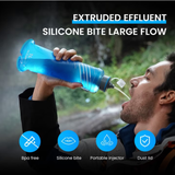 Purewell Collapsible Squeeze Bottle Water Filter System 1000ml for Trail Running, Through Hiking, Travel, Cycling, and Fishing blue Purewell