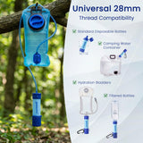 Purewell Personal Water Filtration Straw Emergency Survival Gear Water Purifier for Camping Hiking Climbing Backpacking(2pcs) Purewell