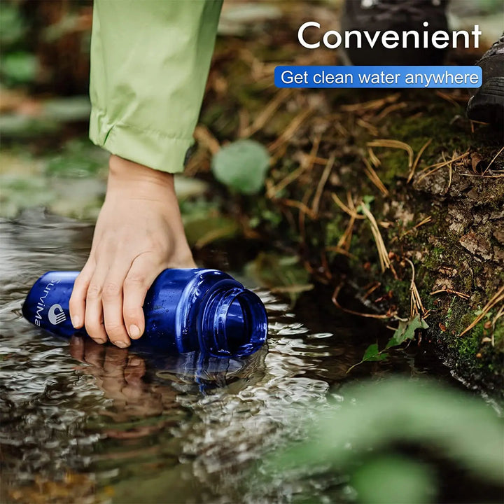 Custom Personal Outdoor Water Filter Bottle Camping Hiking Travel