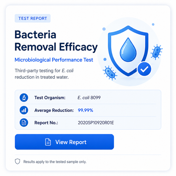 Bacteria Removal Efficacy Test Report