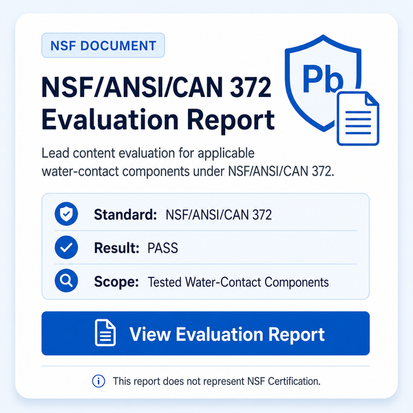 NSF/ANSI/CAN 372 Lead Content Evaluation