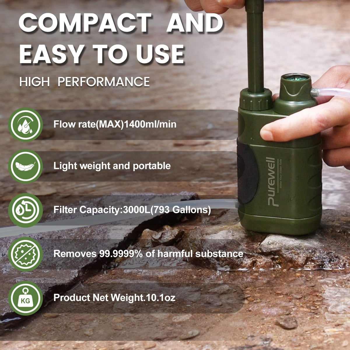 Outdoor Pump Water Filter Purewell