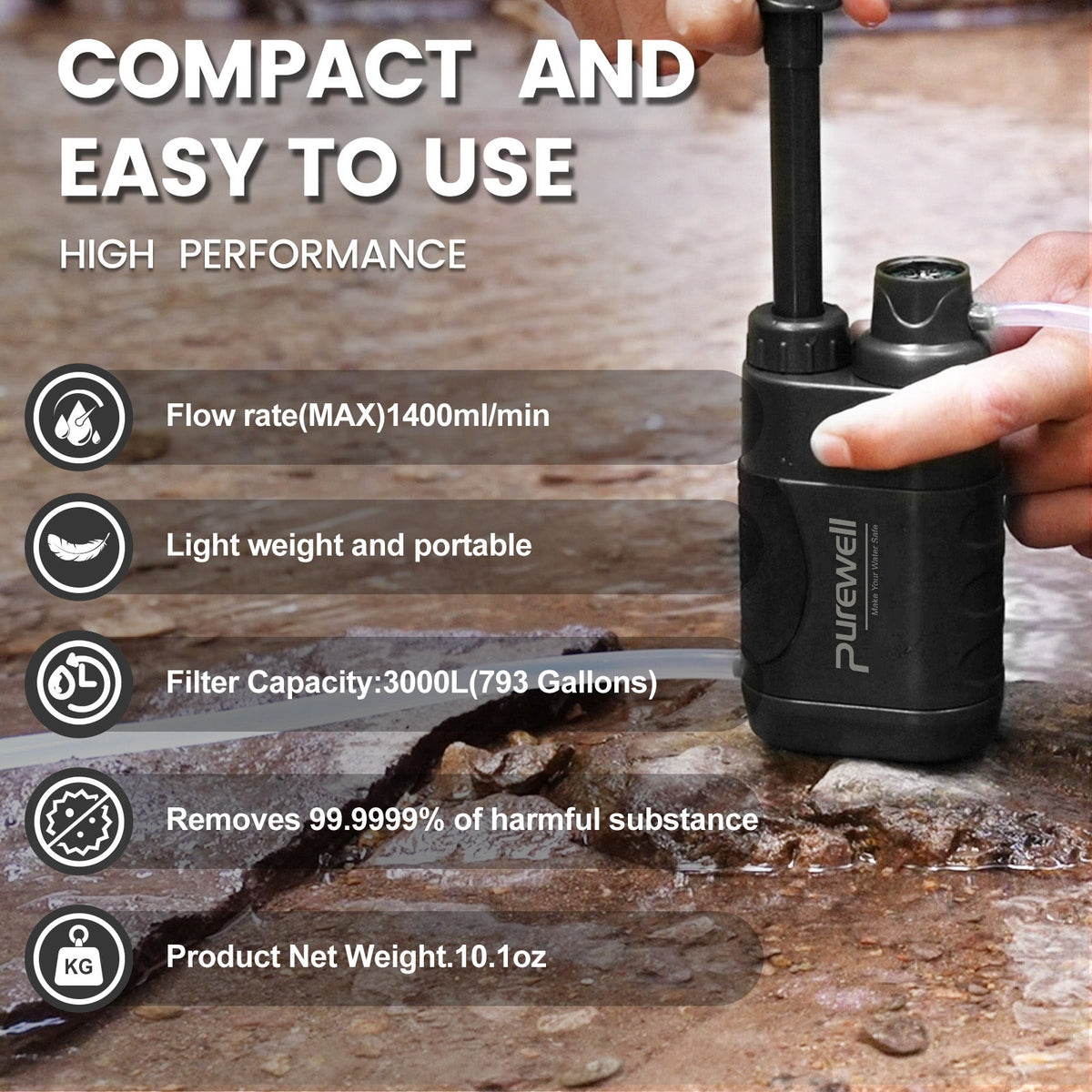 Outdoor Pump Water Filter Purewell