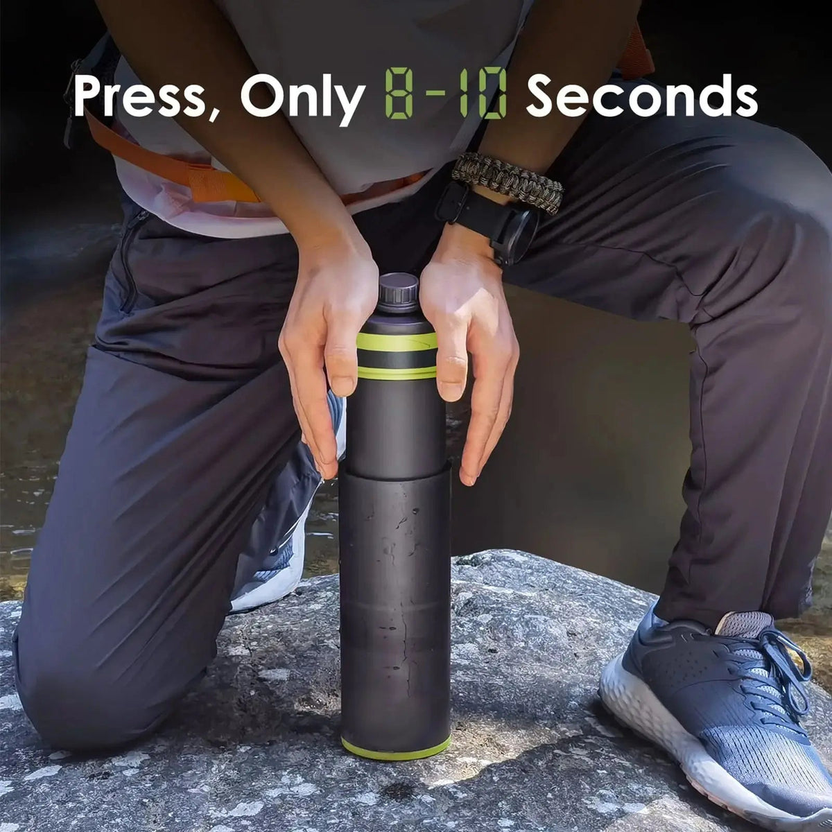 Portable Press Water Filter Bottle Purewell