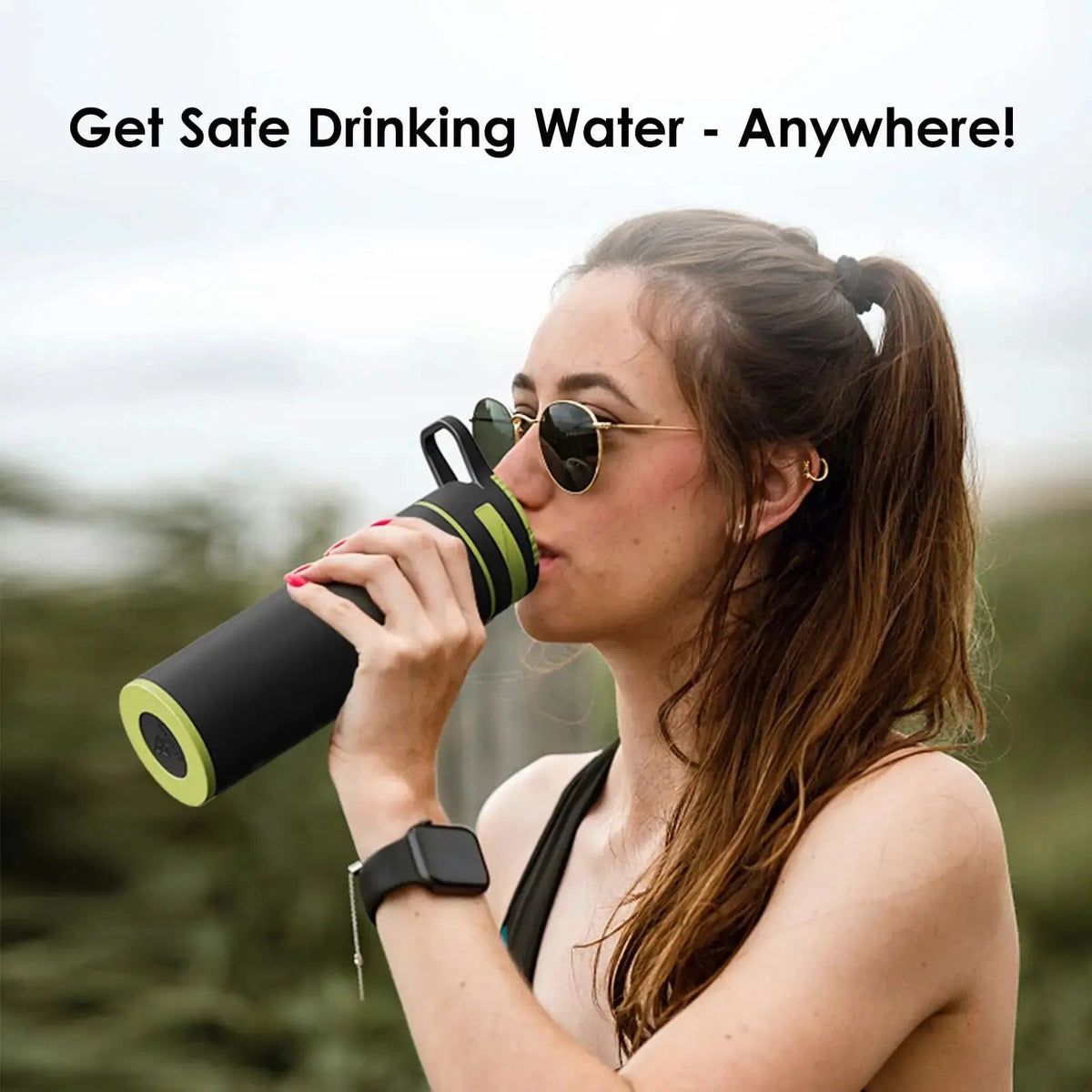 Portable Press Water Filter Bottle Purewell