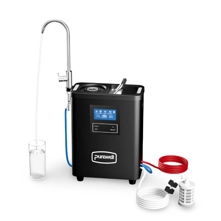 Portable RO Water Purifier NSF/SGS Certified, Remove PFOA, PFOS, Virus, Fluoride, Microplastic, TDS, For RV, Camping, Emergency, Disaster - Purewell® Purewell