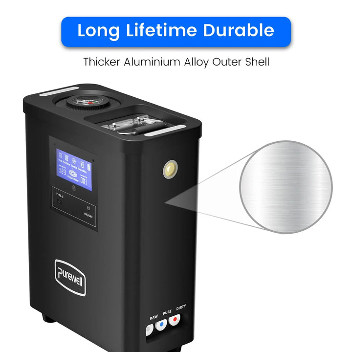 Portable RO Water Purifier NSF/SGS Certified, Remove PFOA, PFOS, Virus, Fluoride, Microplastic, TDS, For RV, Camping, Emergency, Disaster - Purewell® Purewell