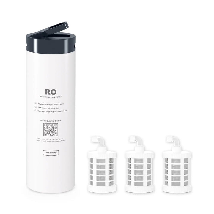 Portable RO Water Purifier NSF/SGS Certified, Remove PFOA, PFOS, Virus, Fluoride, Microplastic, TDS, For RV, Camping, Emergency, Disaster - Purewell® Purewell