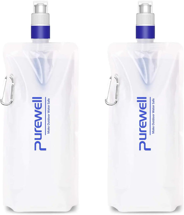 Purewell Collapsible Water Filter Bag 1L Lightweight, BPA Free, for Emergency, Preparedness Purewell