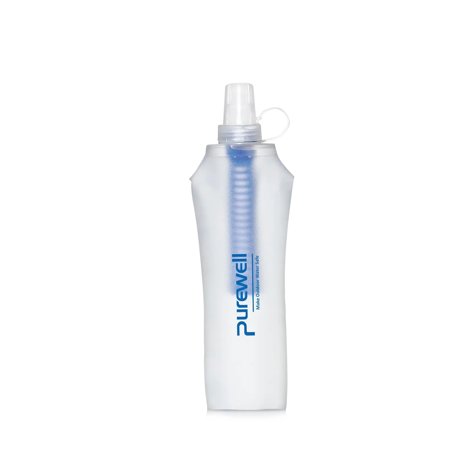 Purewell TPU Soft Flask with Filter BPA Free Water Filter Bag for Sport, Running, Camping and Hiking Purewell