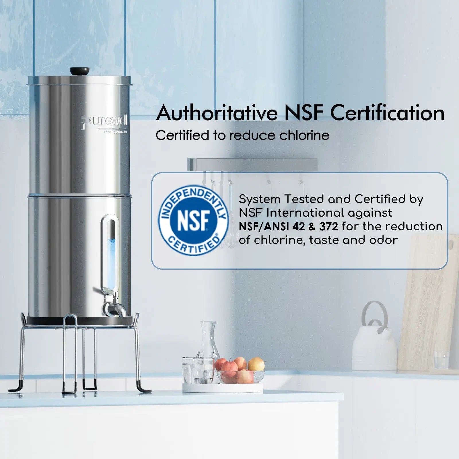 Purewell The World's First Embedded Visual Water Level Gravity Water F