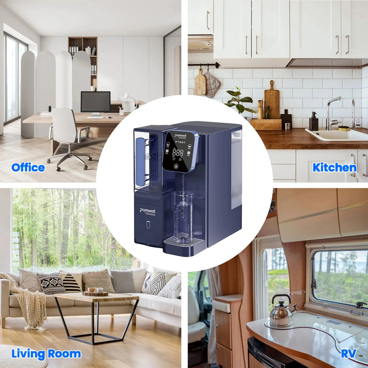 Purewell® Countertop Reverse Osmosis Water Purification System, Alkaline Water Filter with Portable Water Pitcher, NSF 58 Certified Elements-C01 Purewell