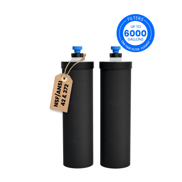Purewell® - K Series - Black Carbon Water Filter Elements for Gravity-fed Water Filter System Purewell
