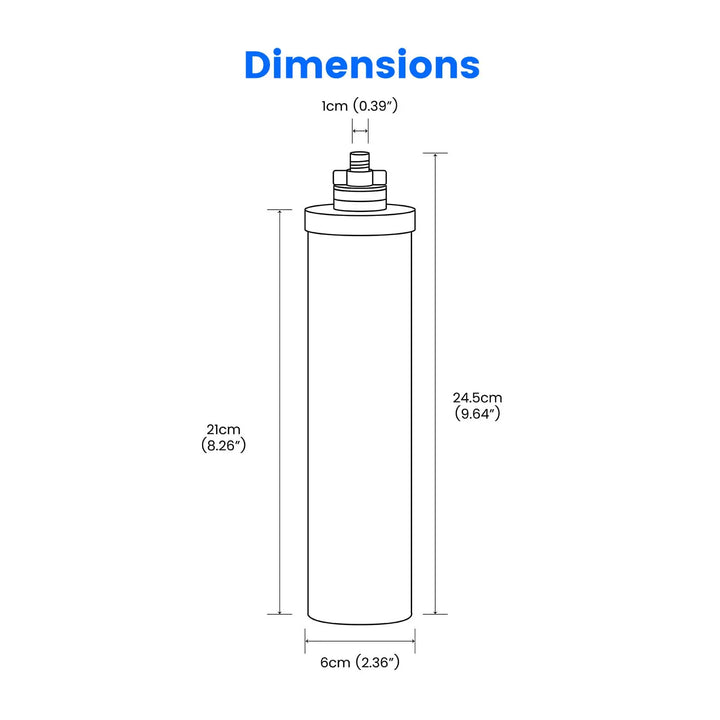 Purewell® - K Series - Black Carbon Water Filter Elements for Gravity-fed Water Filter System Purewell