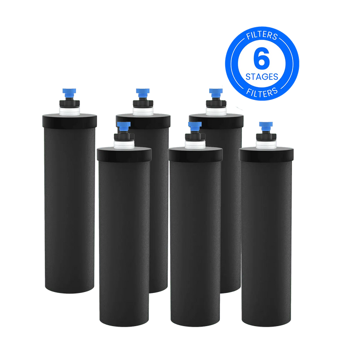 Purewell® - K Series - Black Carbon Water Filter Elements for Gravity-fed Water Filter System Purewell