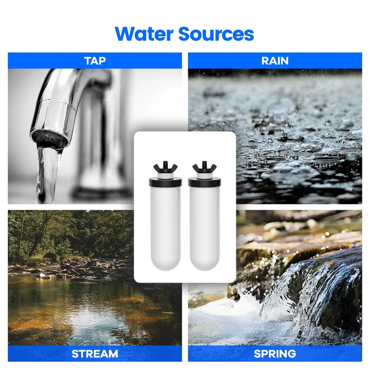 Purewell® - K Series - Ceramic Water Filter Elements for Gravity-fed Water Filter System Purewell