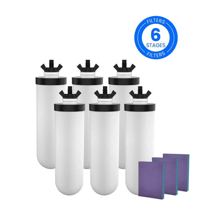 Purewell® - K Series - Ceramic Water Filter Elements for Gravity-fed Water Filter System Purewell