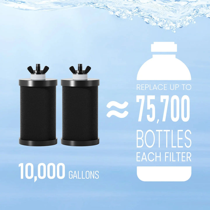 Purewell® - K Series - Upgraded Replacement Black Carbon Water Filter Elements 2387 - 2 pcs / 4 pcs / 6 pcs / 8 pcs Purewell