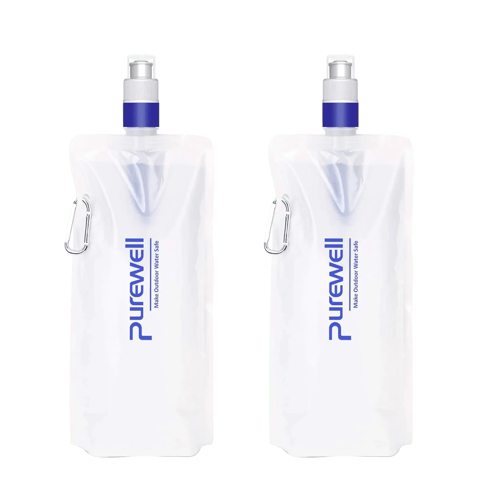 Purewell® - Outdoor Collapsible Water Filter Bag 480ml, Lightweight, BPA Free, for Emergency, Preparedness, Emergency Purewell