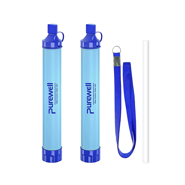 Purewell® - Outdoor Personal Water Filter Life Straw for Emergency, Camping, Hiking, Climbing, Backpacking Purewell