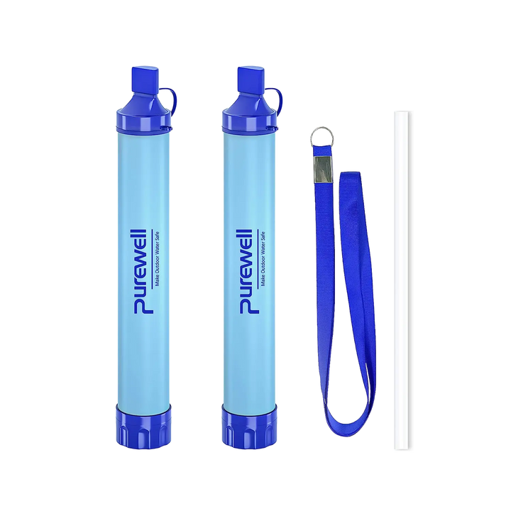 Purewell® - Outdoor Personal Water Filter Life Straw for Emergency, Camping, Hiking, Climbing, Backpacking Purewell
