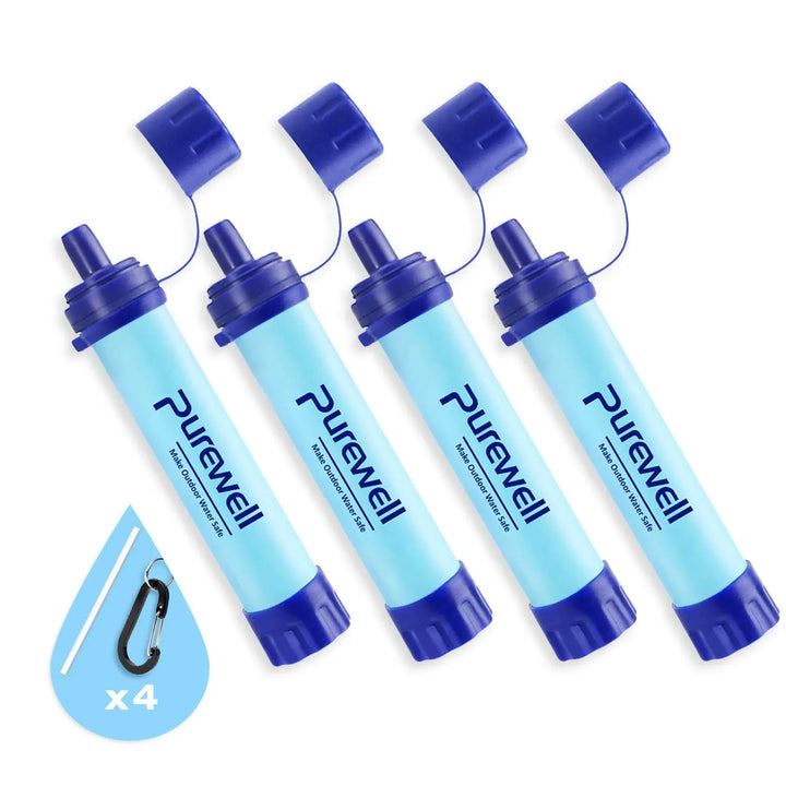 Purewell® - Outdoor Personal Water Filter Life Straw, 0.01μm, for Emergency, Camping, Hiking, Climbing, Backpacking Purewell