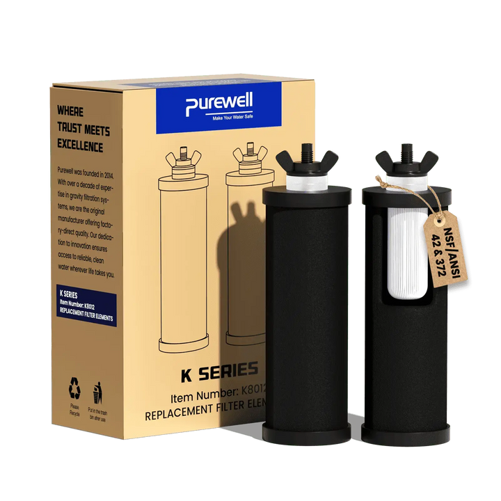 Purewell® – K Series - 2.25 Gallons 304 Stainless Steel Gravity-fed Water Filter System, NSF Certified（副本） Purewell