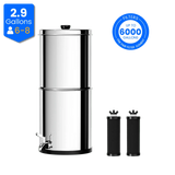 Purewell® – K Series - 2.9 Gallons 304 Stainless Steel Gravity-fed Water Filter System, NSF Certified Purewell