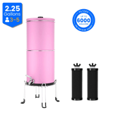 Purewell® – K Series - Multicolor 2.25 Gallons 304 Stainless Steel Gravity-fed Water Filter System with Water Level Window, NSF Certified Purewell
