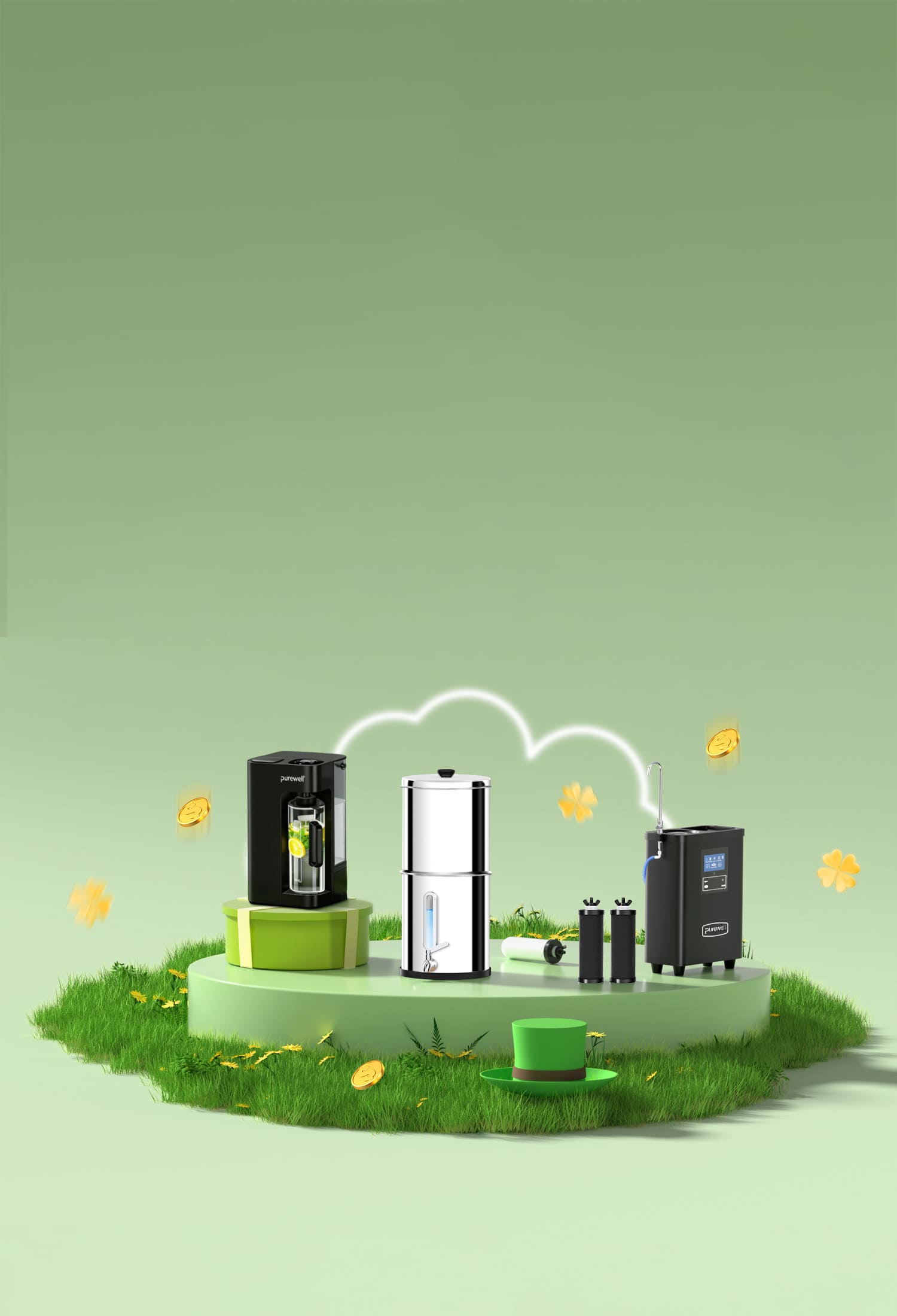 Waterdrop 2.25G Gravity-Fed Water Filter System - Stainless Steel, NSF/ANSI 42 & 372 Certified (Refurbished)