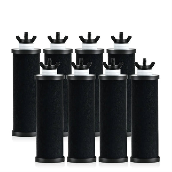 Replacement Black Filter Elements - 8 pcs Purewell